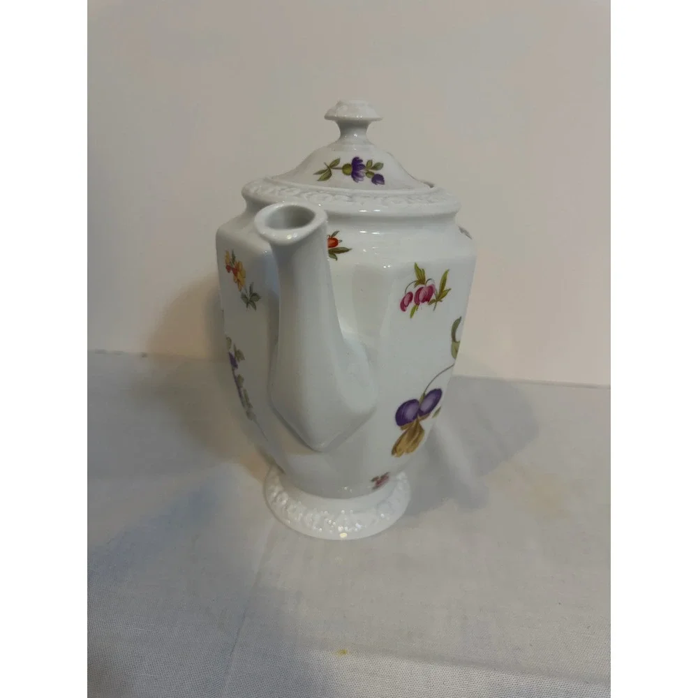 Rosenthal Classic Rose Collection Floral Porcelain Coffee Pot Germany Vintage